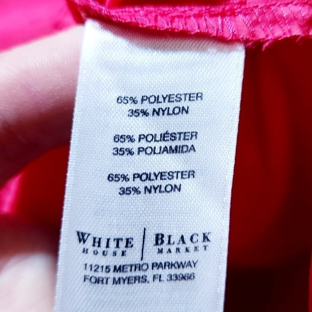 White House Black Market WHBM Pink Casual Full Zip Jacket Women's Size 2 EUC - Picture 8 of 9